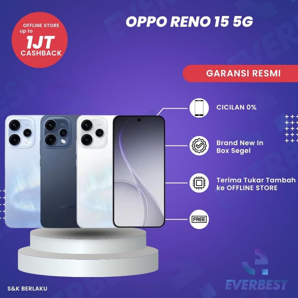 OPPOO RENO 15 5G NEW GARANSI RESMI