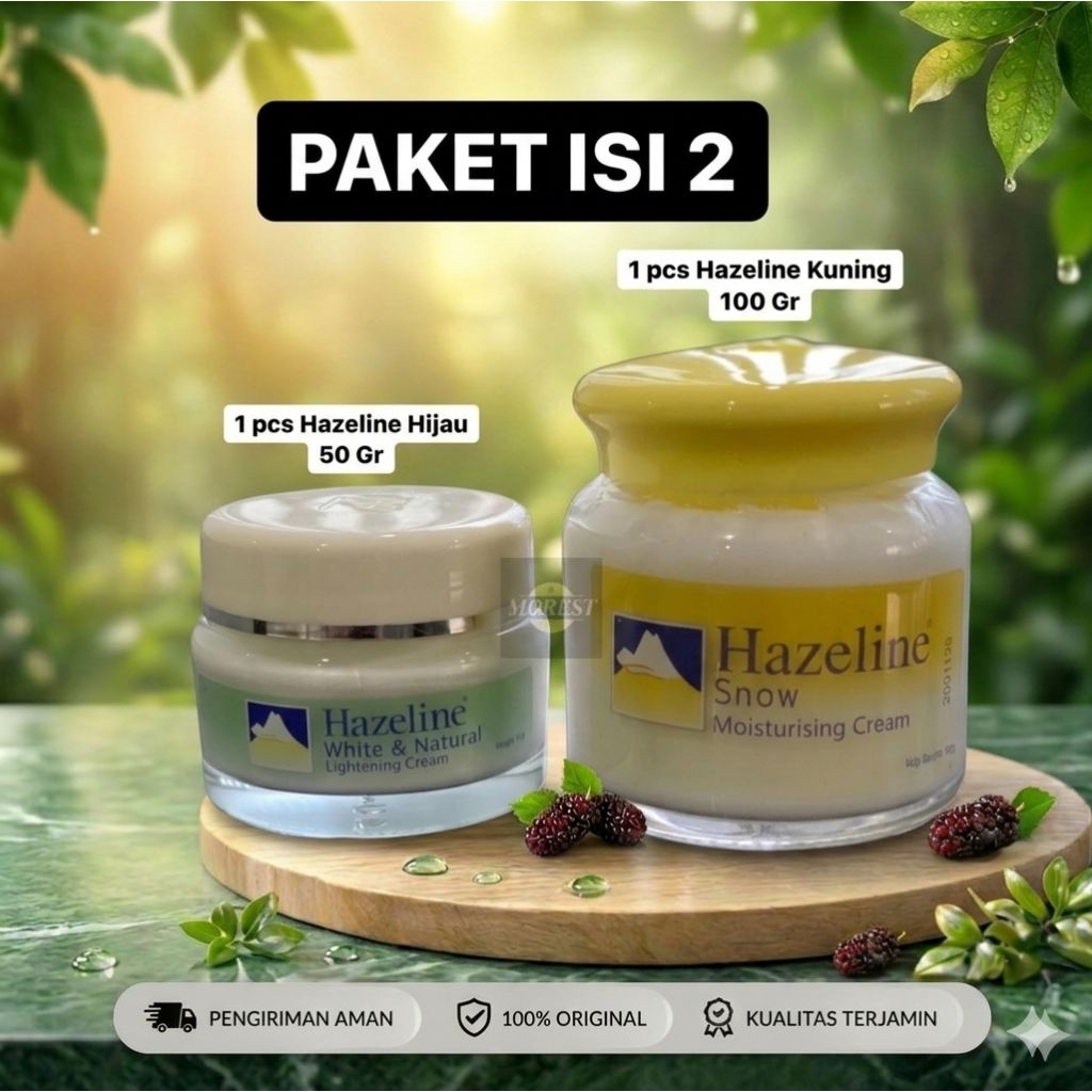 PAKET HAZELINE SNOW + WHITE & NATURAL -REGLOW REJUVENATING CREAM ORIGINAL BEAUTY CARE