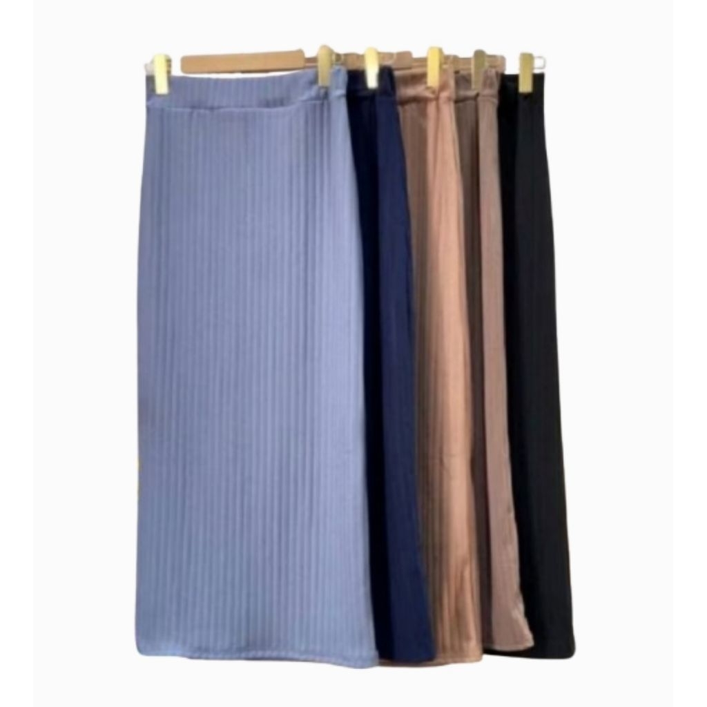 ROK SPAN KNIT LINE PANJANG JUMBO XXL MUAT BB 100 KG