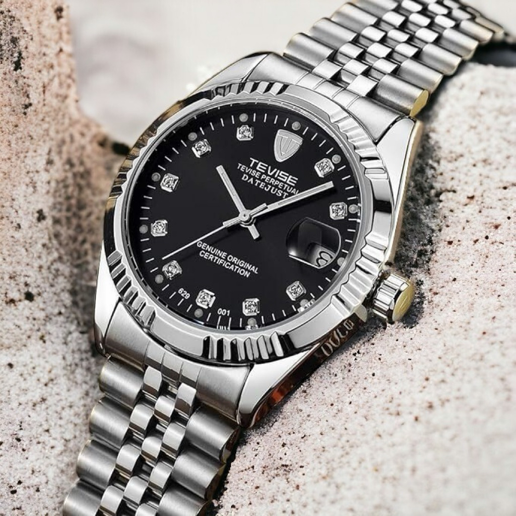 Tevise Datejust Automatic Watch Silver