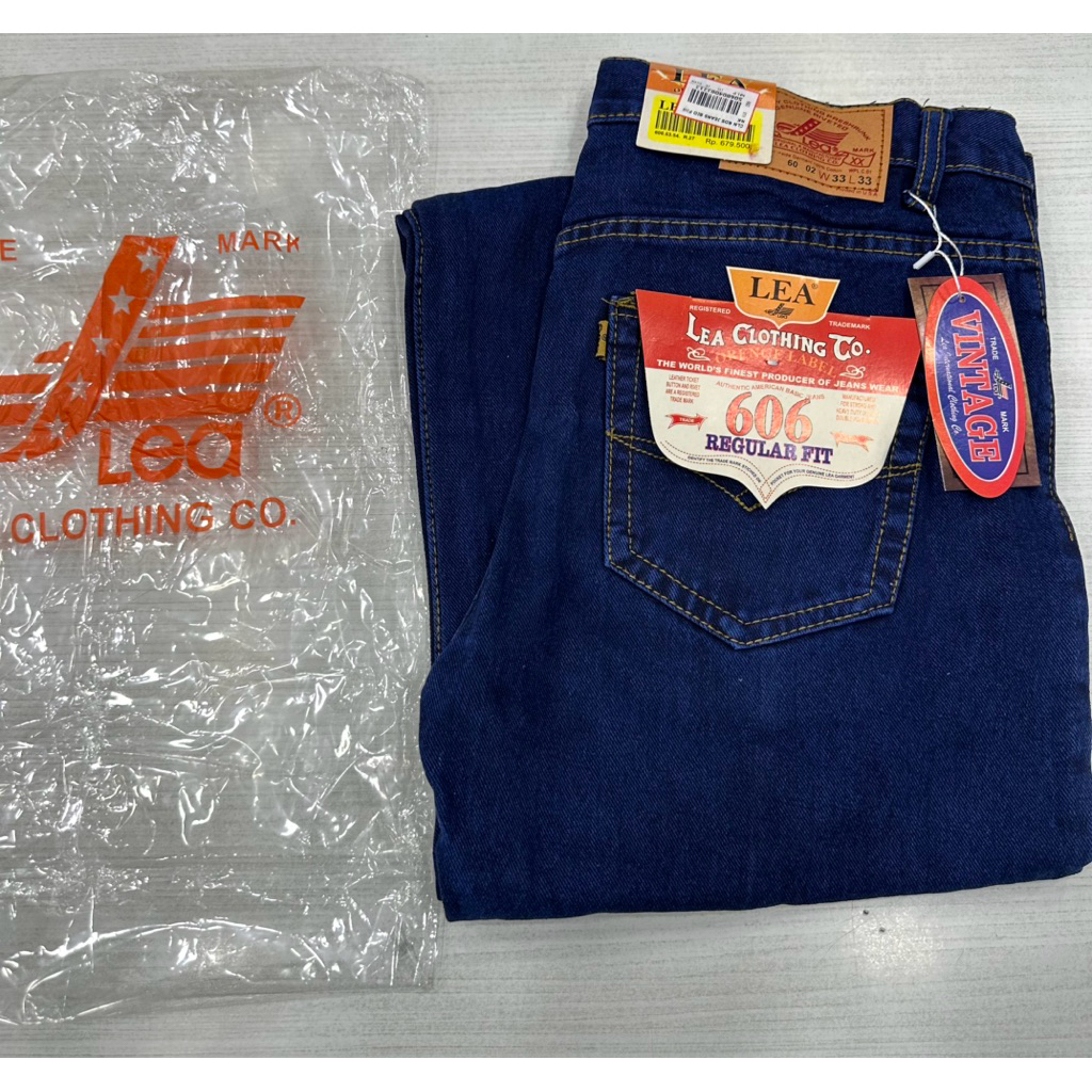 Celana Jeans Panjang Pria LEA 606 Standar Reguler Basic Original Hight Quality Size 28 -32