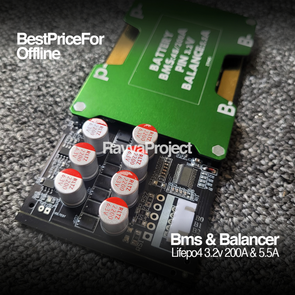 BMS Lifepo4 4S 200A BMS Plus Active Balancer 5A