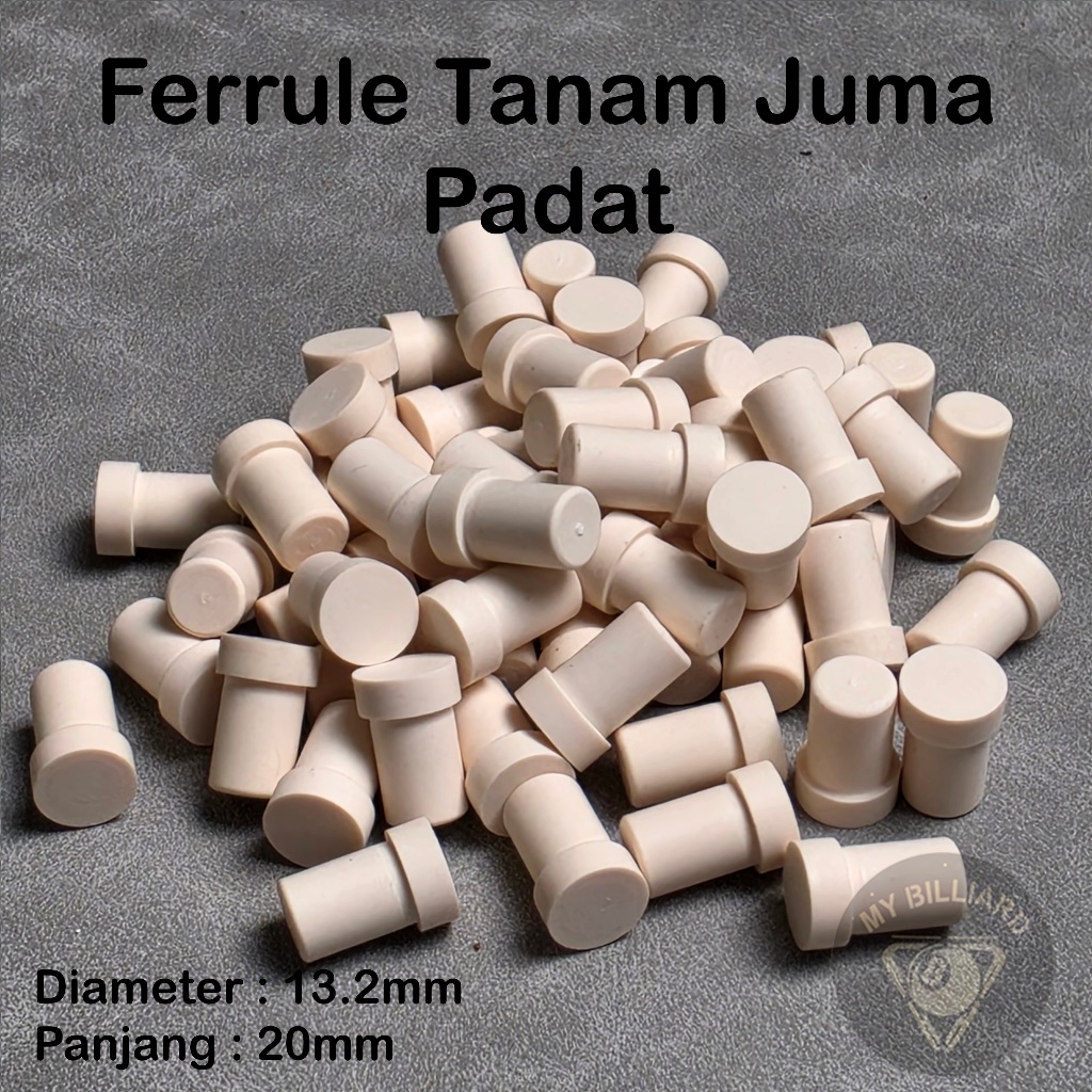 Ferrule Tanam Juma Padat Cue Stick Billiard Ferulle 13.2mm - cocok untuk stick carbon 13mm cuetec fu