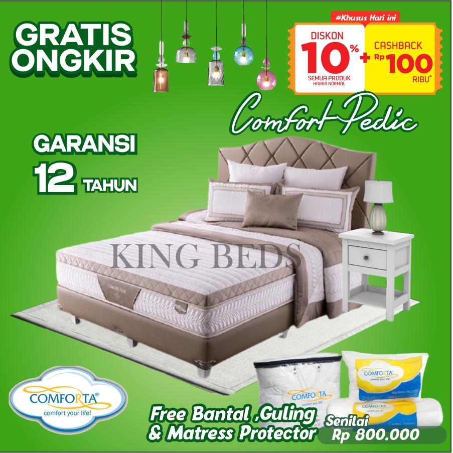 Comforta Full Bed Set Kasur Spring Bed Comfort Pedic Latex Pocket Spring 160 180 200 120 100 x 200 F