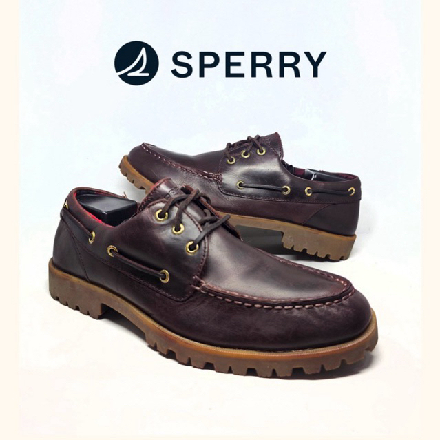 Size 45 | SPERRY Waterproof Sepatu Boat loafer Pria kulit Original