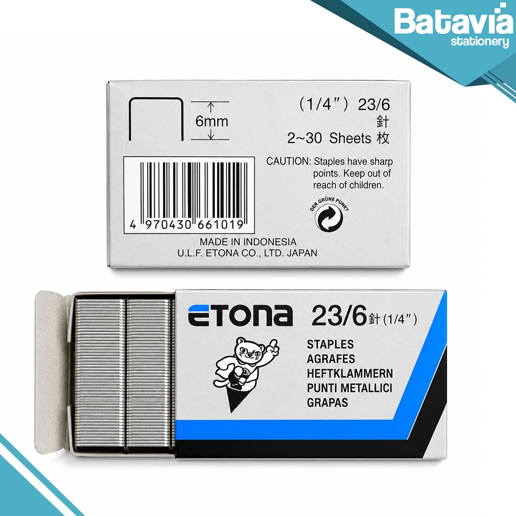 ISI STAPLES ETONA 23/6 - 1/4" | STAPLES JILID