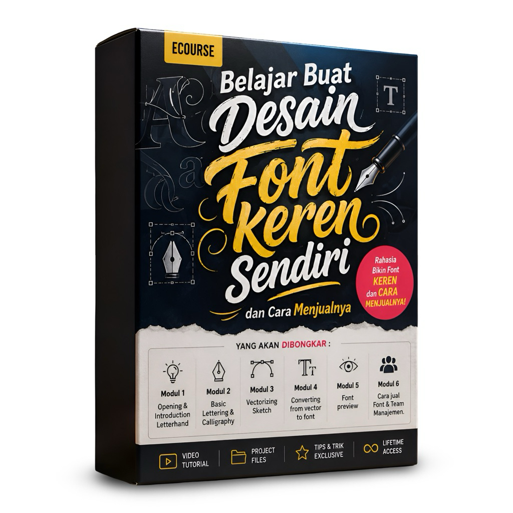BIKIN FONT: Belajar Buat Desain Font Keren Sendiri dan Cara Menjualnya