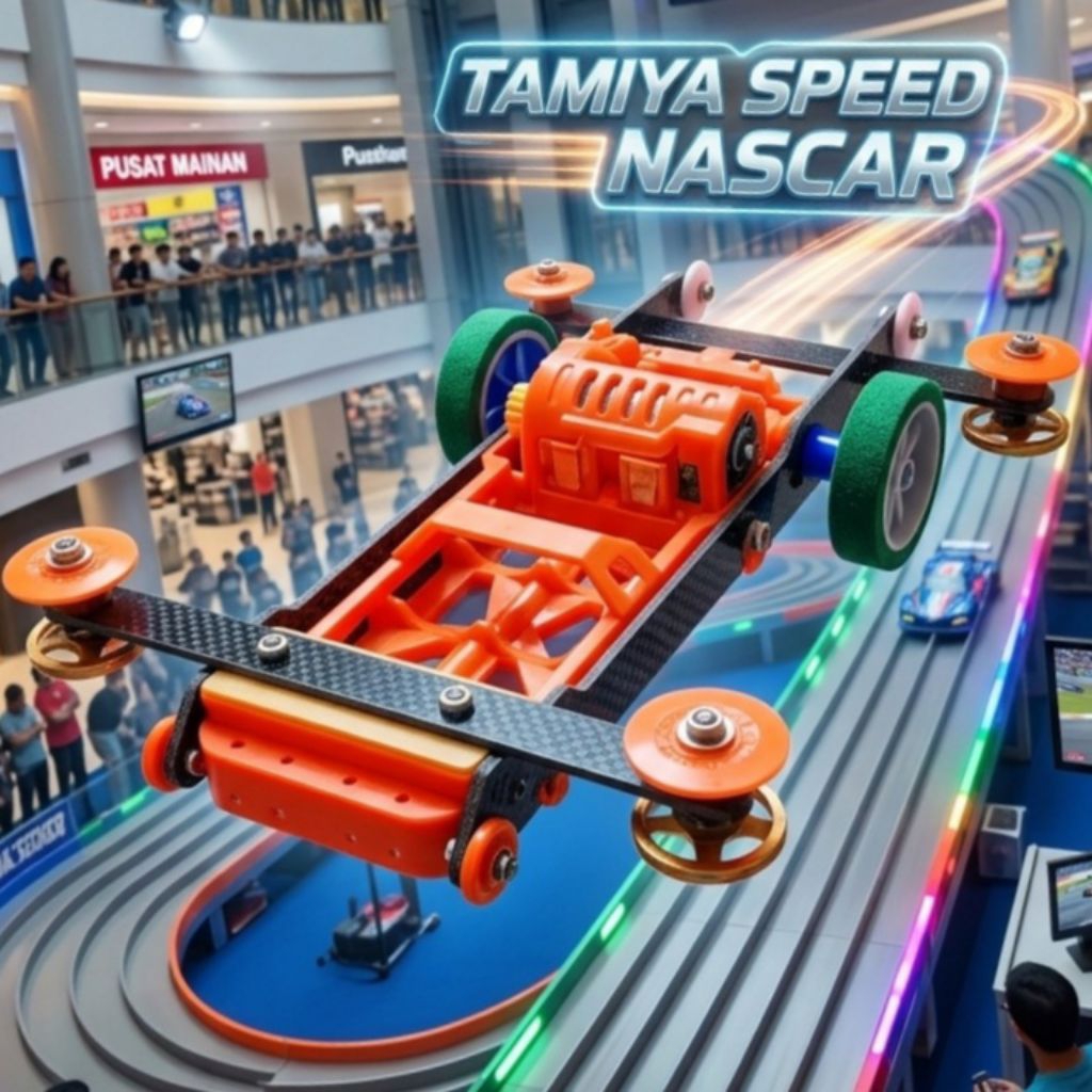 Mainan Tamiya Speed Nascar+Baterai cas (KENCANG DAN STABIL)