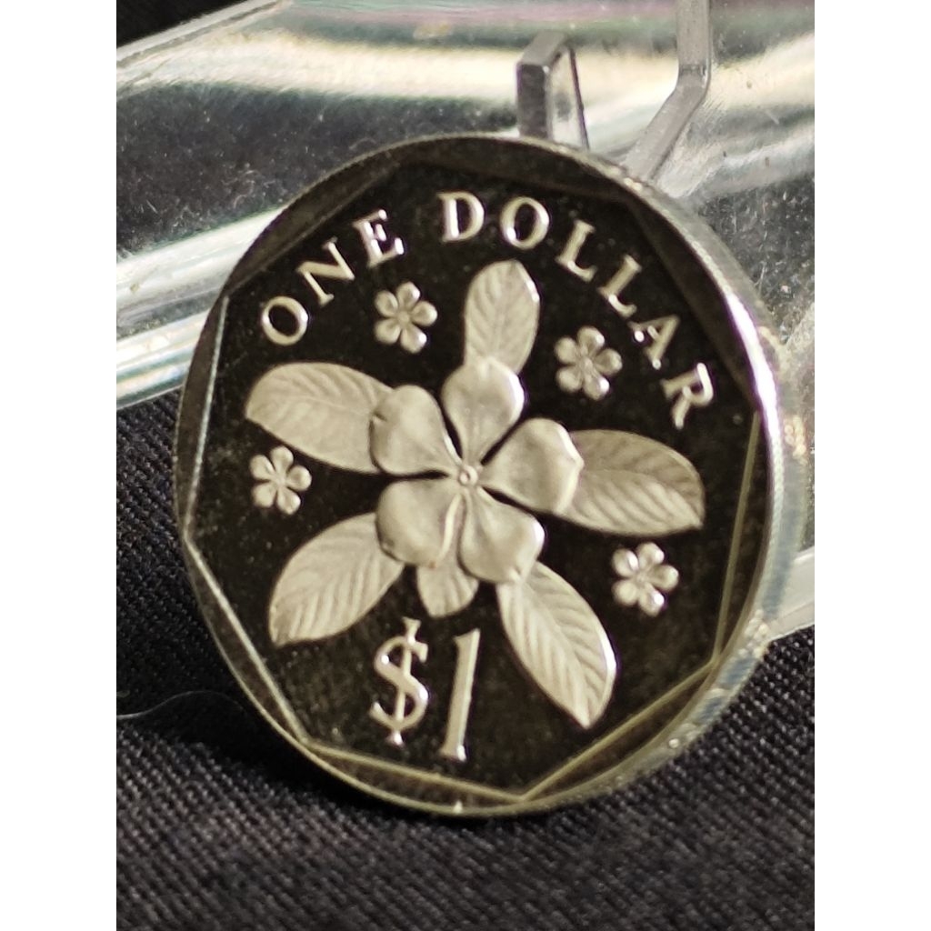 koin perak kuno one dollar-silver proof issue 1987
