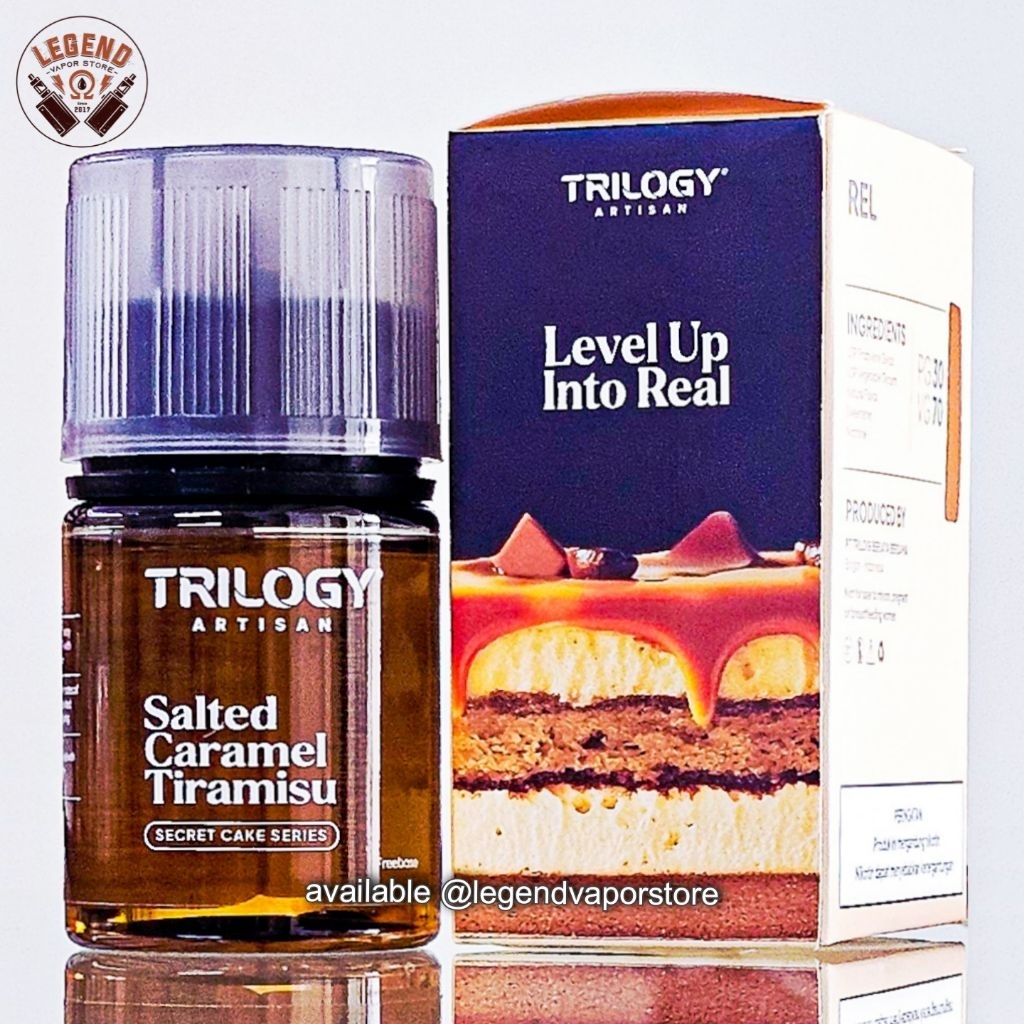 FREEBASE - LIQUID SECRET CAKE SERIES Salted Caramel Tiramisu 60ML 3MG 6MG AUTHENTIC By TRILOGY