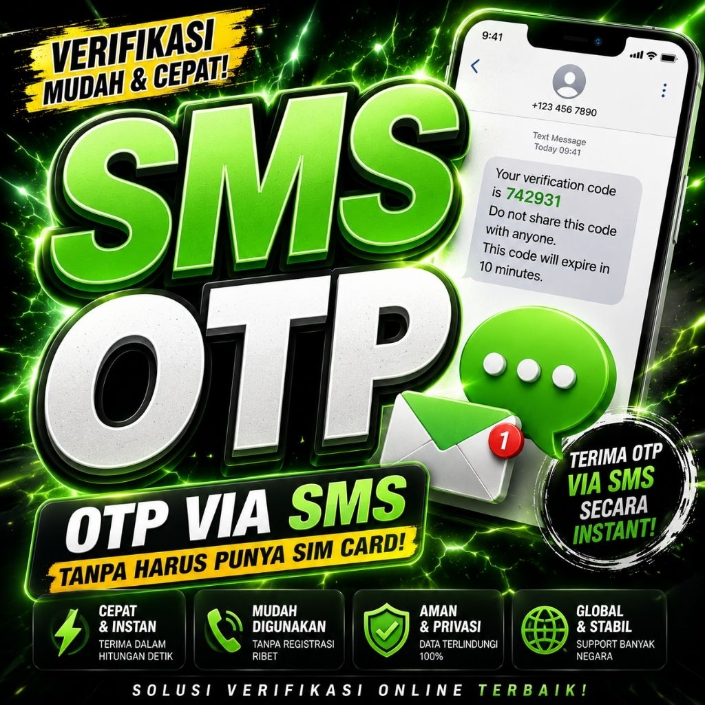 Jasa SMS OTP Online Instan | Terima Kode Verifikasi | Nomor Virtual OTP Cepat