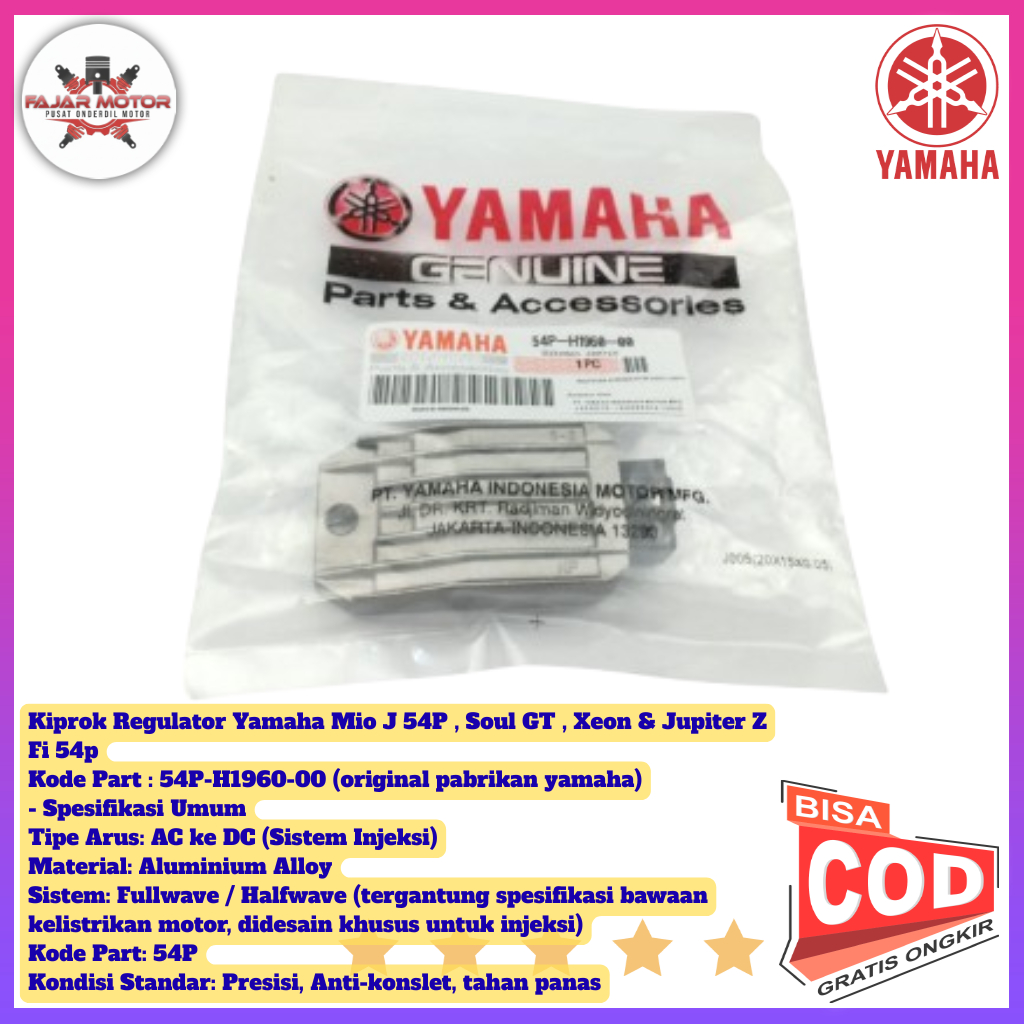 kiprok Yamaha mio j Ori - Kiprok regulator mio injeksi SOUL GT / XEON GT / JUPITER Z FI 54P