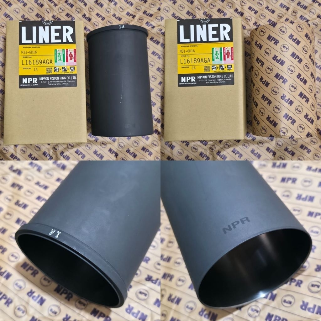 LINER BORING 6D16T MITSUBISHI FUSO GANJO PS220 LINER NPR JAPAN 1SET