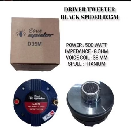 TWEETER DRIVER BLACK SPIDER D35M DRIVER TWEETER BLACKSPIDER D35M