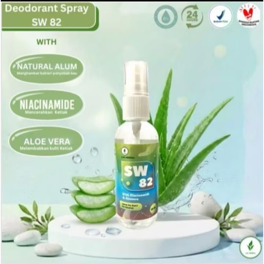 Abi Herbal Deodorant Spray SW - Tawas Alami, Non Alkohol