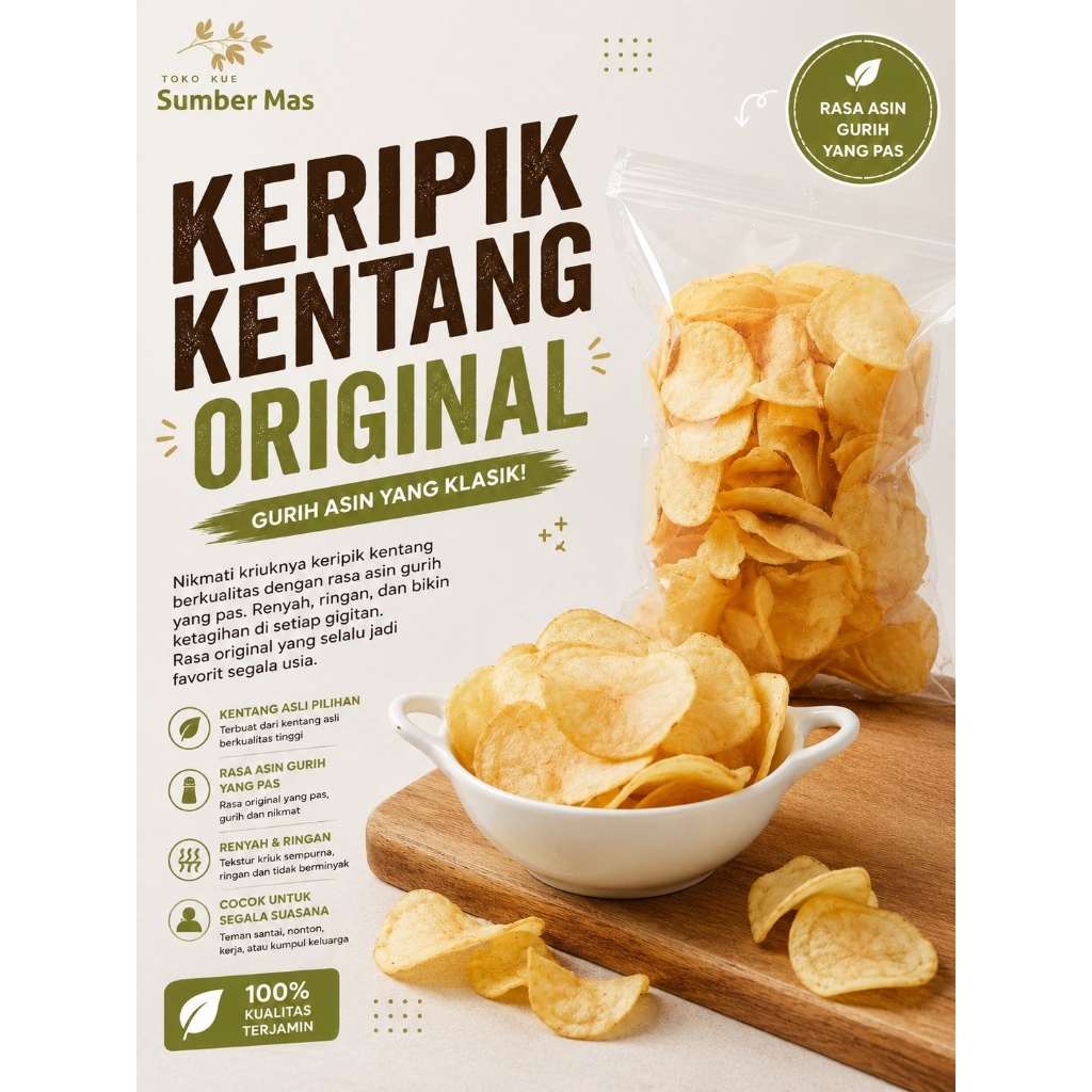 KERIPIK KENTANG 250GR / KERIPIK KENTANG ORIGINAL