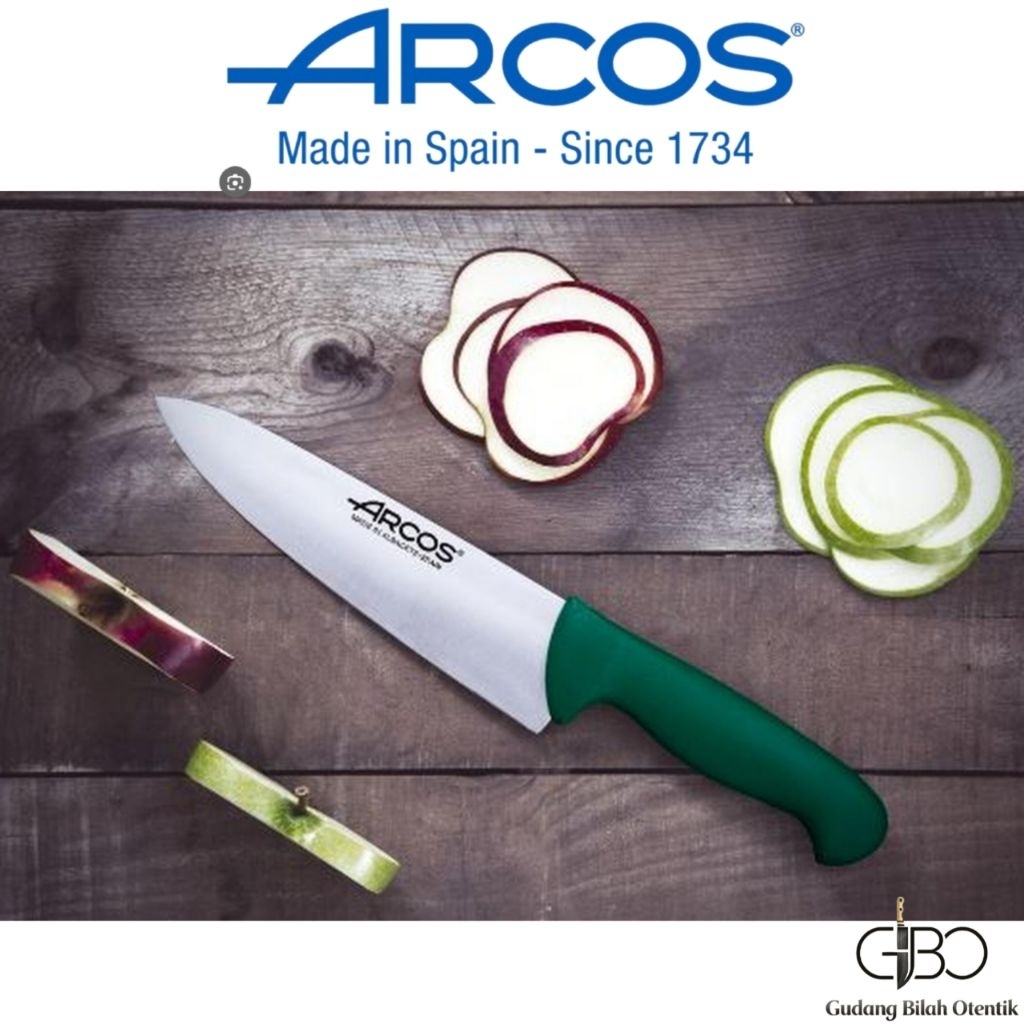 Pisau Dapur Profesional Arcos 2900 Knife 180mm Original Spanyol - Pisau Koki Chef Premium NITRUM Sta