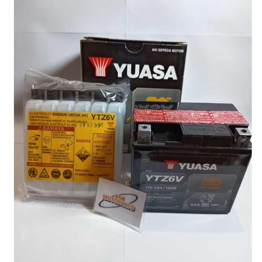 Aki Yuasa YTZ6V Vario Beat Esp Aerox Nmax Satria Original Gs Astra Berkualitas