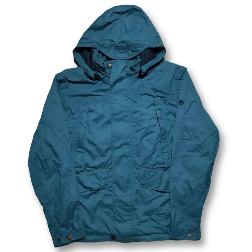 Jaket outdoor gunung timberland teal blue(Rp.350)