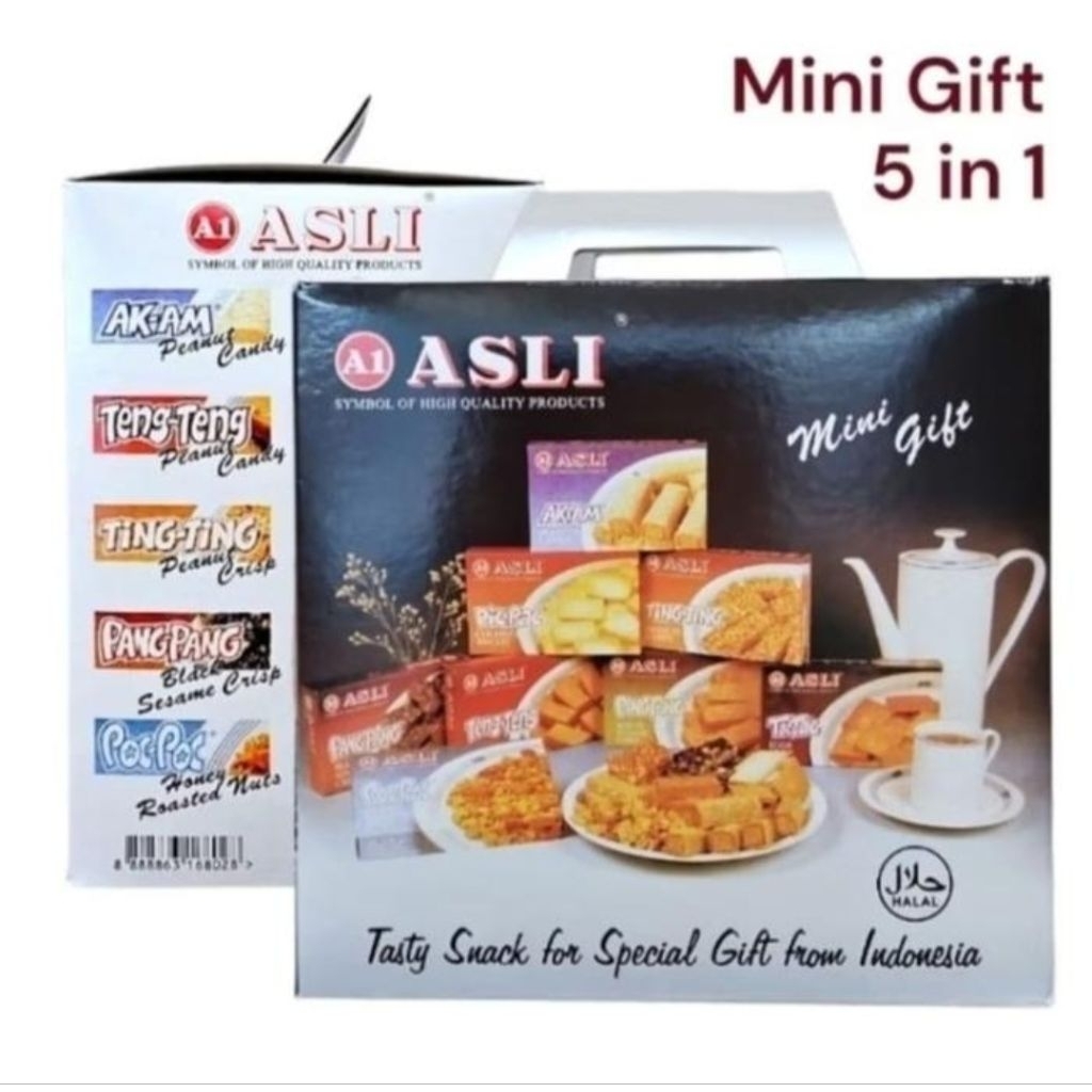 MINI GIFT 5in1 - A1 ASLI OLEH OLEH MEDAN Khas Siantar TINGTING TENGTENG AKAM Snack Kacang Tumbuk Tra
