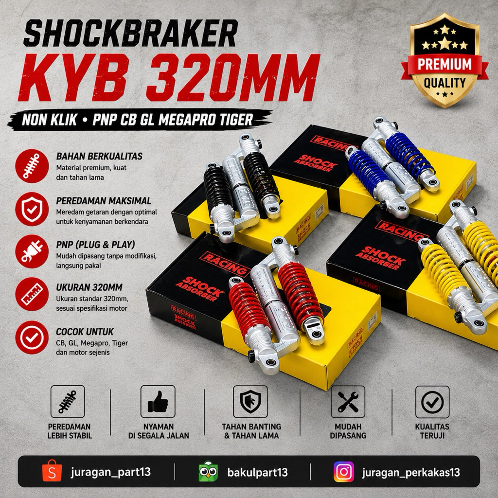 SKOK SHOCK BELAKANG COPY KYB NON KLIK 320MM