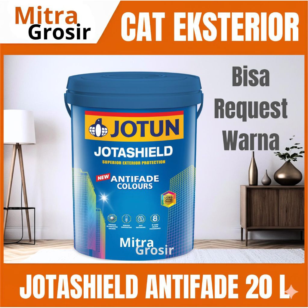 CAT TEMBOK JOTUN EXTERIOR 20 LITER | JOTUN JOTASHIELD ANTIFADE PUTIH 20 LITER (BISA REGUEST WARNA) K