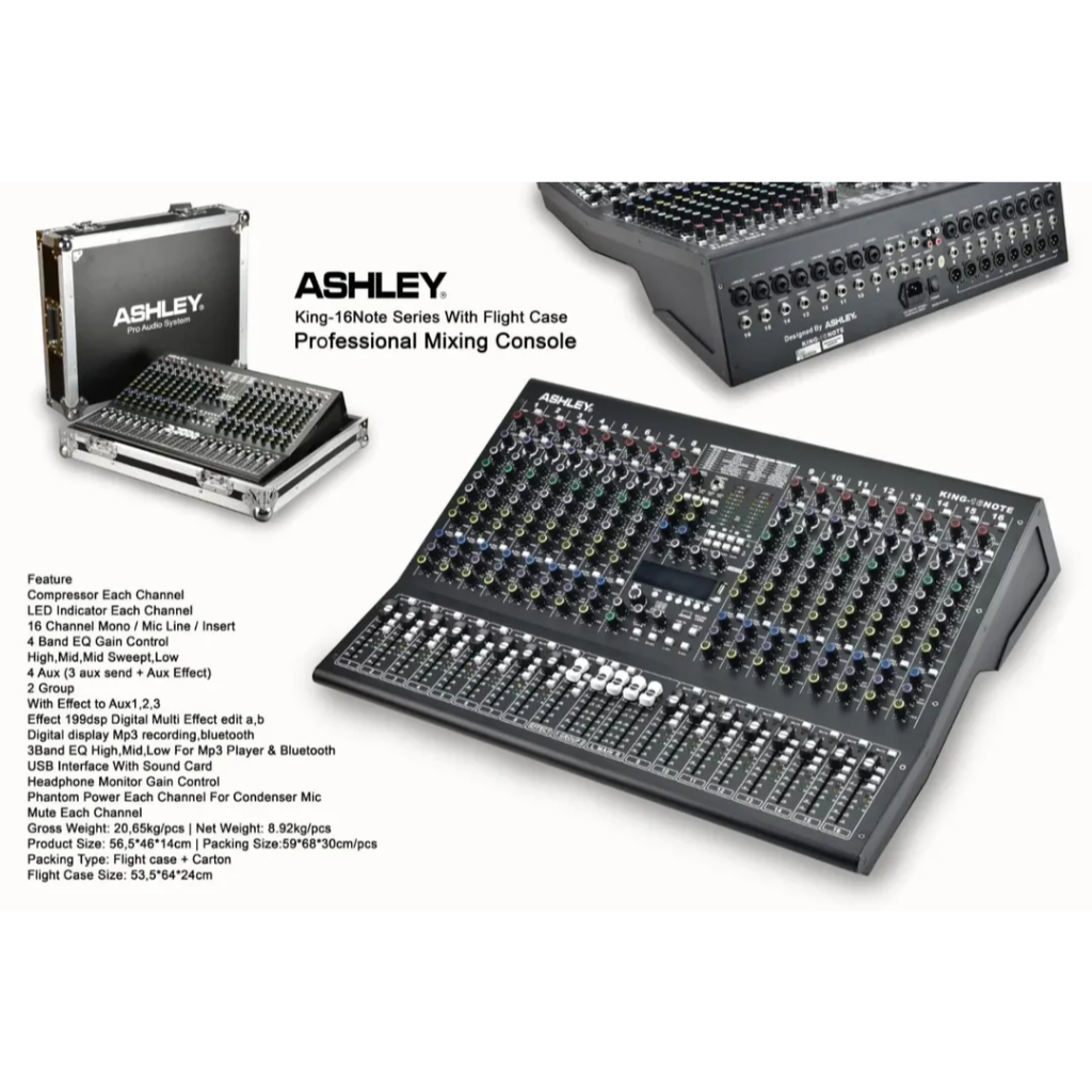 Mixer ashley king 16note mixer ashley king 16 note mixer ashley 16 channel original