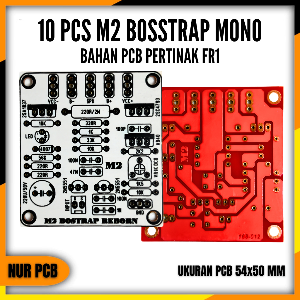 PCB Driver Power Amplifier M2 Bostrap 10 PCS 4-8 Ohm 24-45VAC PCB Amplifier DIY 10PCS-002