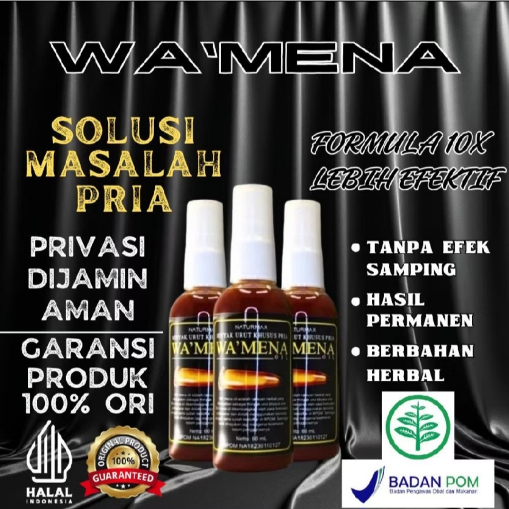 Minyak Urut Wamena Daun Tiga Jari 60ml - Herbal Alami Papua untuk Pria Dewasa