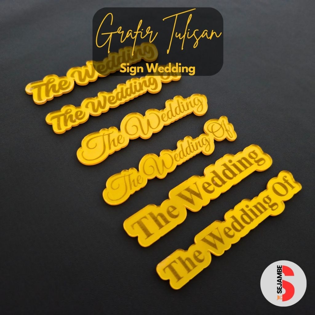 Grafir Akrilik Tulisan Wedding | Akrilik Grafir | Mahar Akrilik