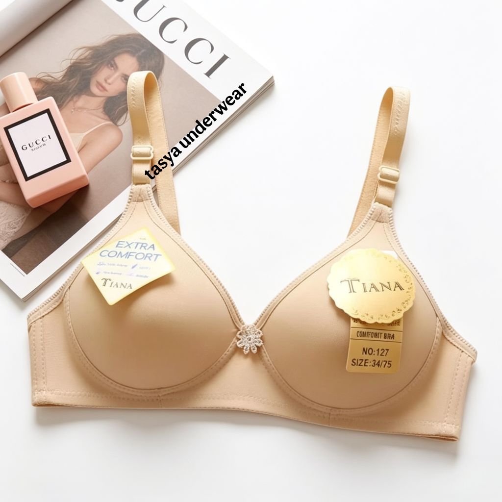 127 Bra polos tanpa kawat cup A Bra abg kancing 2 ukuran 32.34.36