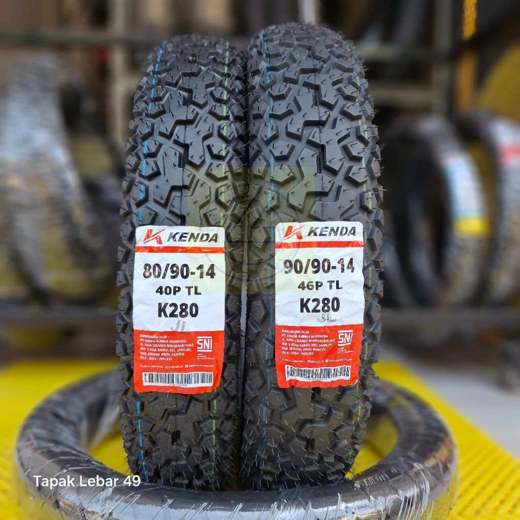 Ban KENDA K280 Dual Purpose Tubeless PAKET Motor Honda Beat Vario Scoopy Genio Mio Fino Soul GT Lets