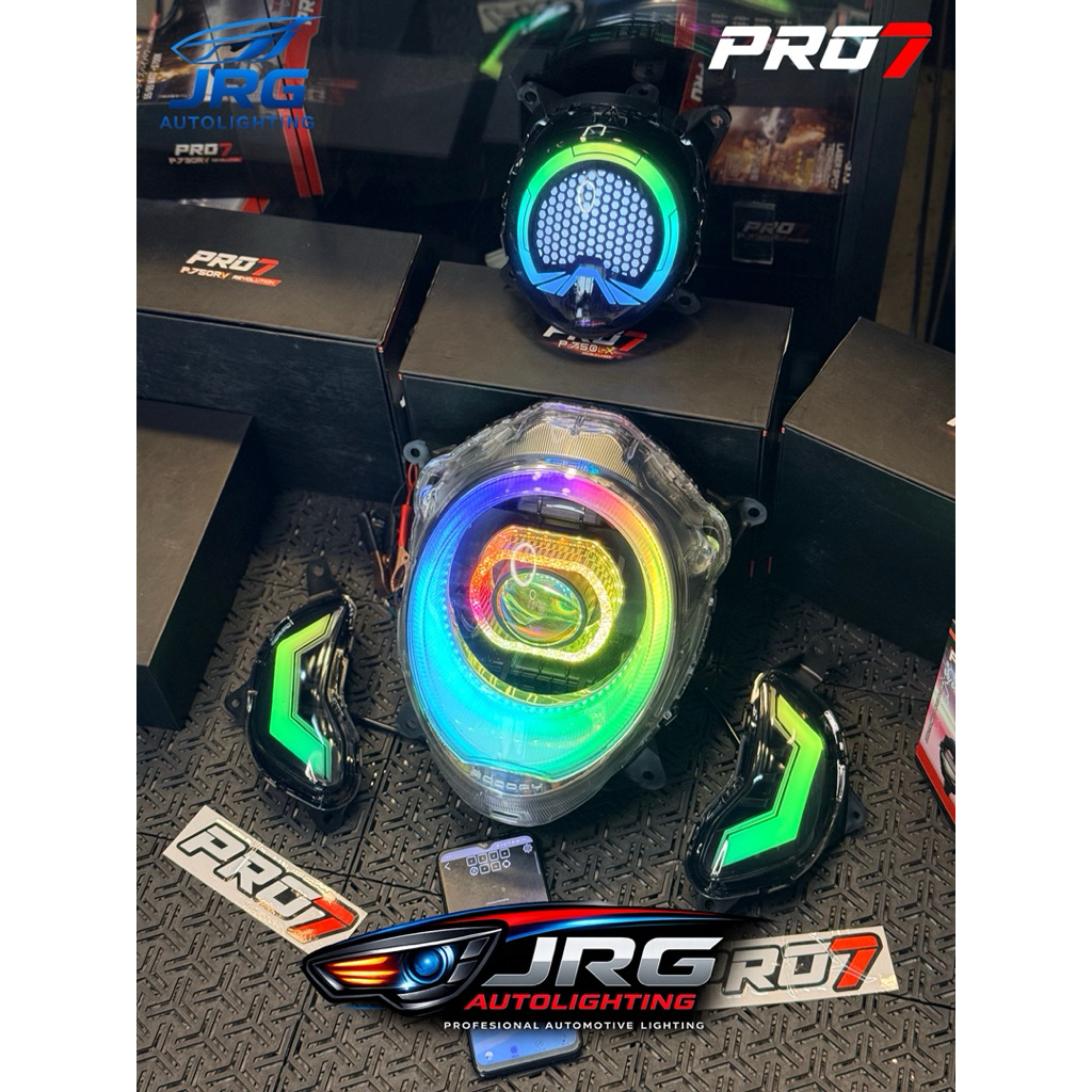 PAKET LENGKAP BILED SET HONDA SCOOPY FI GEN 5 2023 PRO7 | STOPLAMP BELAKANG RGB | SEIN DEPAN RGB | B