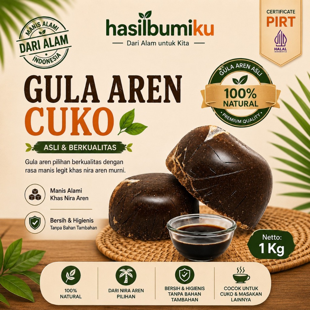 Gula Aren Batok Linggau Gula Merah Batok Gula Cuko Gula Batok (Cuko Pempek)