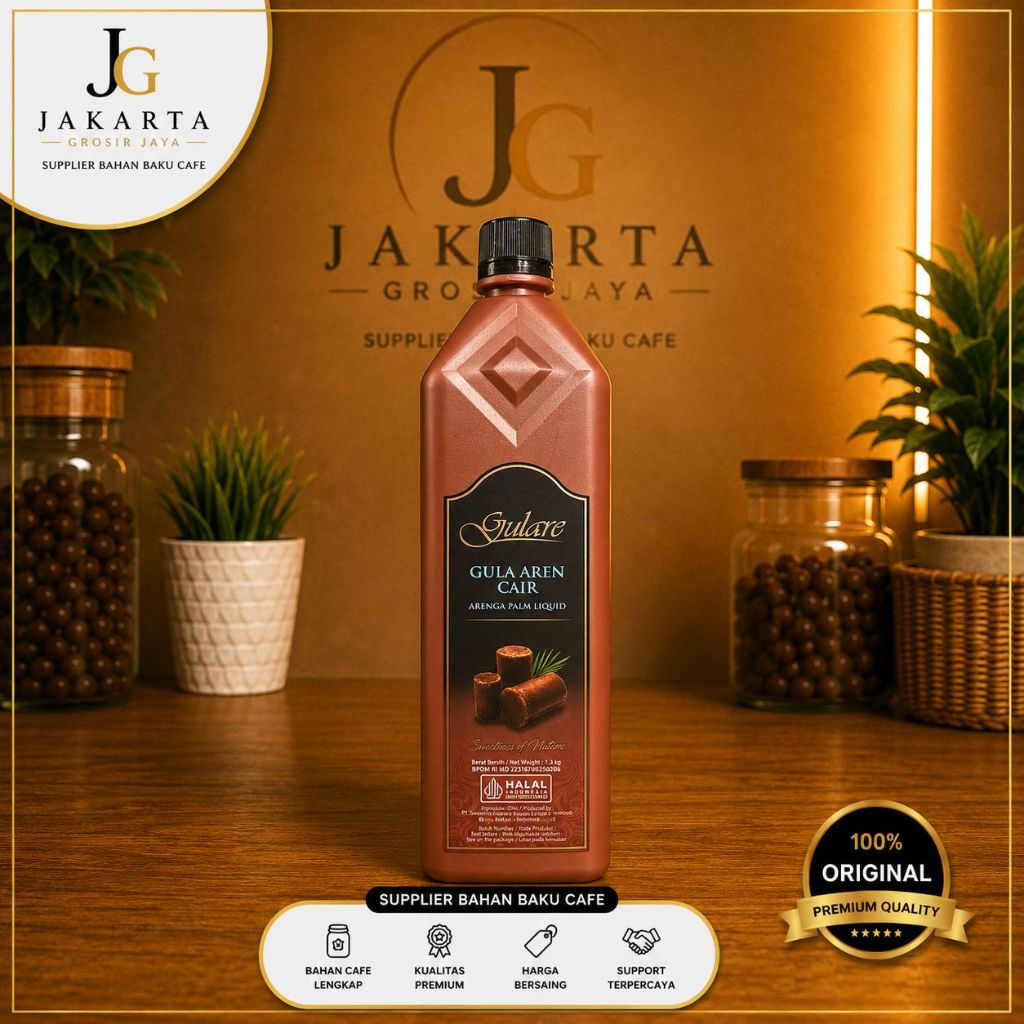 Gula Aren Cair PREMIUM Gulare 1,3 Kg | Palm Sugar Syrup Sirup 1.3