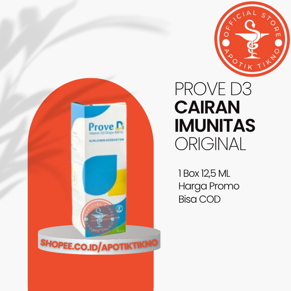 Cairan Prove D3 Drop Vitamin D3 400 IU Tetes 12.5ml / Vitamin D / Daya Tahan Tubuh