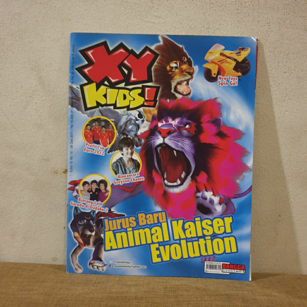 Majalah Anak XY Kids cover Animal Kaiser Death Scorch