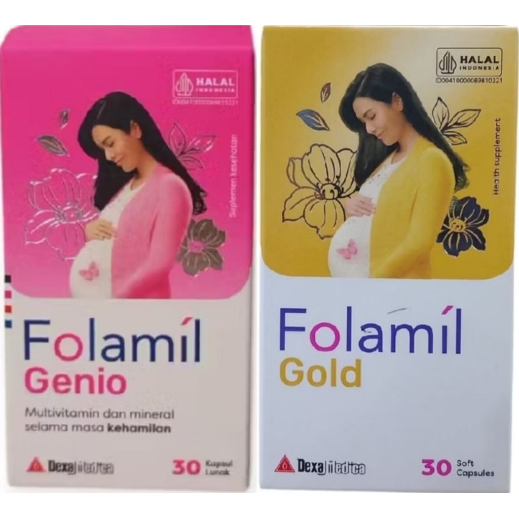 Folamil Genio Vitamin Kehamilam dan menyusui Folamil Gold 30 Kapsul