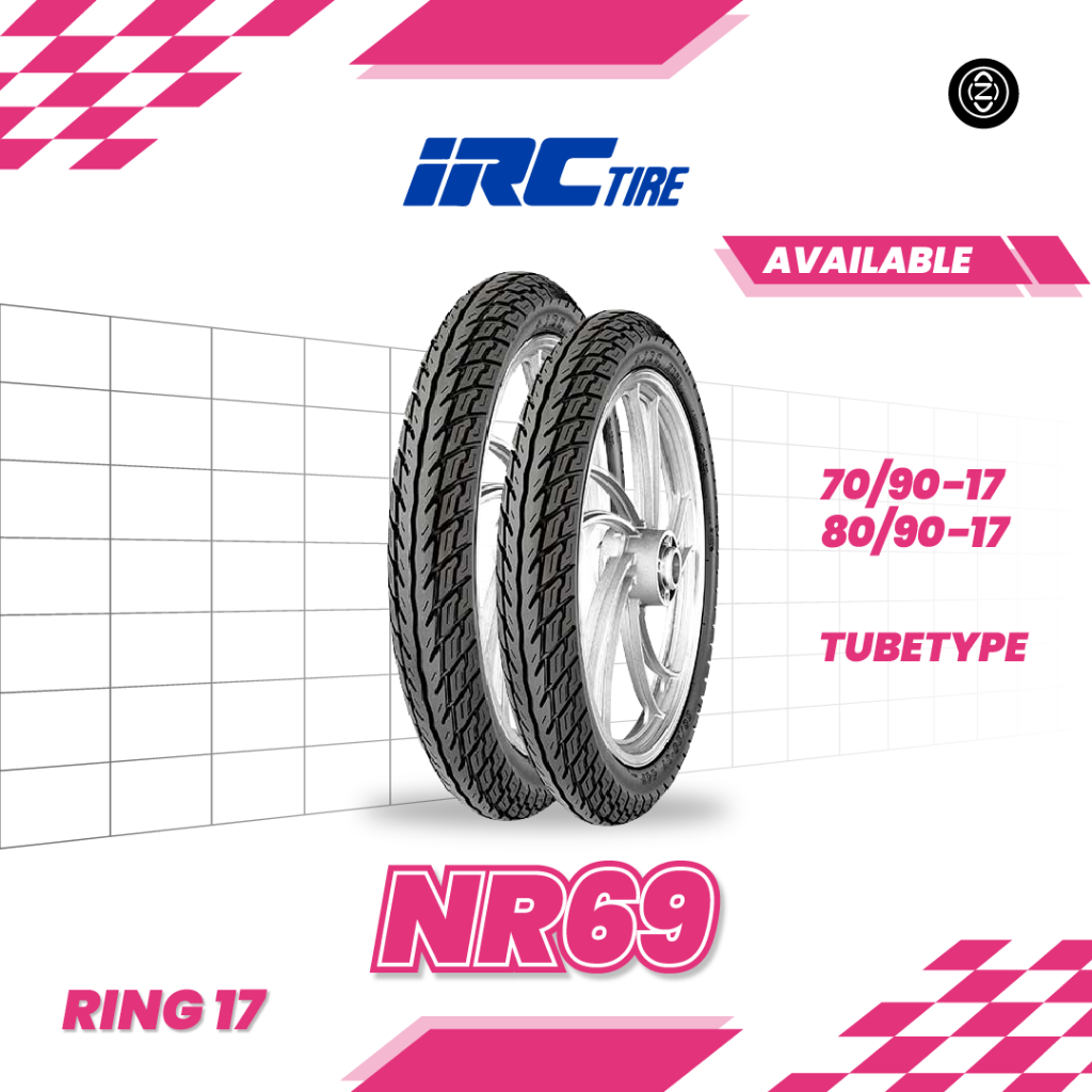 Ban matic IRC NR69 70/90-17 80/90-17 Ring 17 Tubetype Jupiter Vega Supra Satria FU Smash