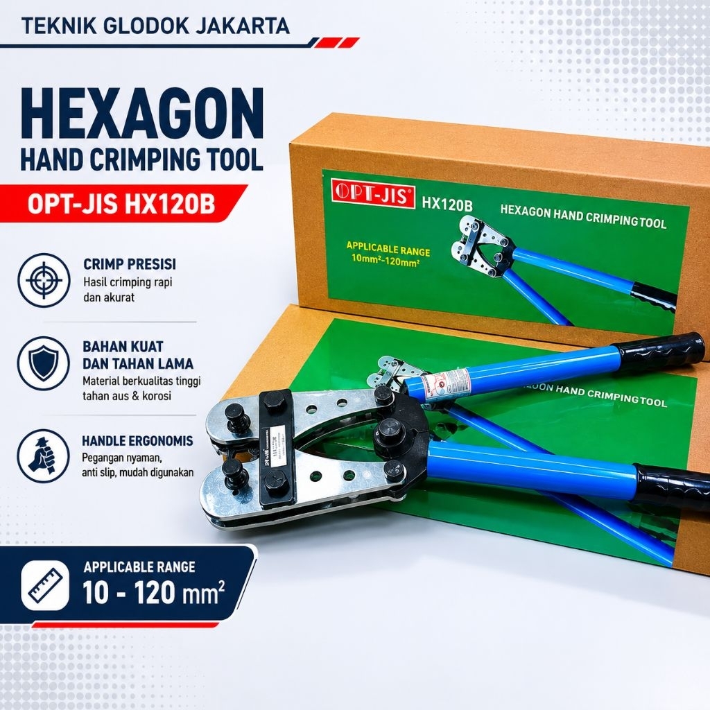 Tang Crimping Kabel Tang Skun 10-120mm OPT-JIS Hexagon Hand Crimping Tool