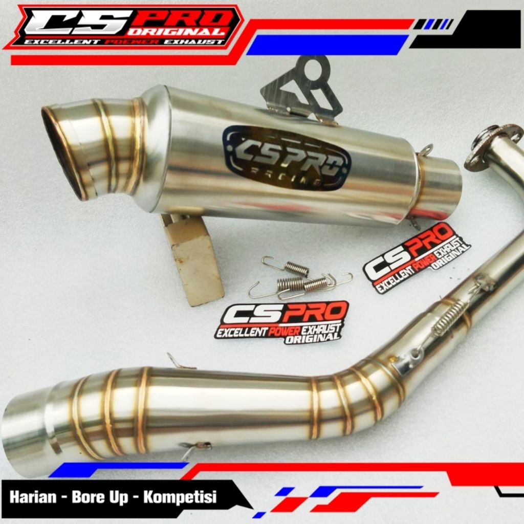 Knalpot CS Pro original metic all new Beat All new Nmax Aerox Pcx adv Vario 125/150/160 Genio Mio Op