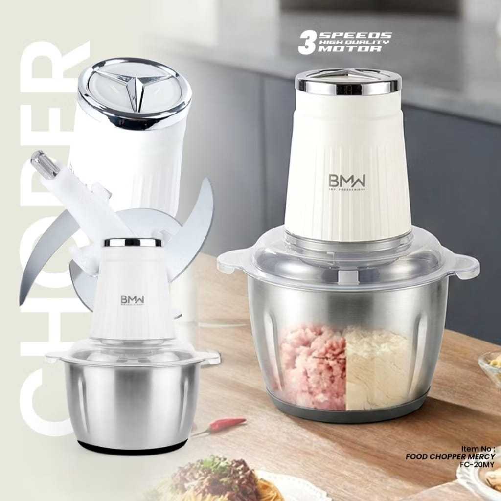Food Chopper BMW Stainless Steel // Food Processor Blend // BMW-fc Chopper merxy 2.0L