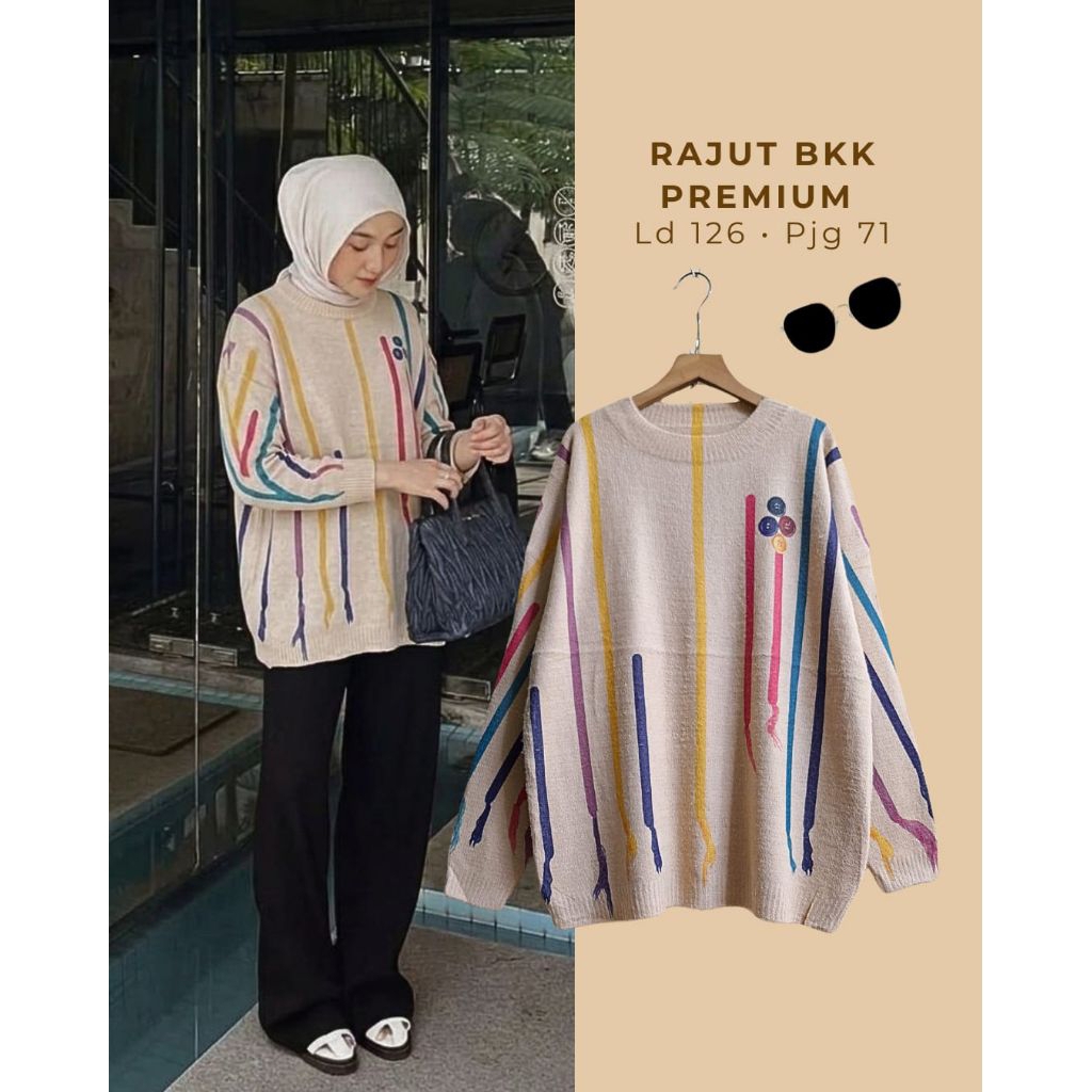 kaos cardigan rajut import/atasan wanita