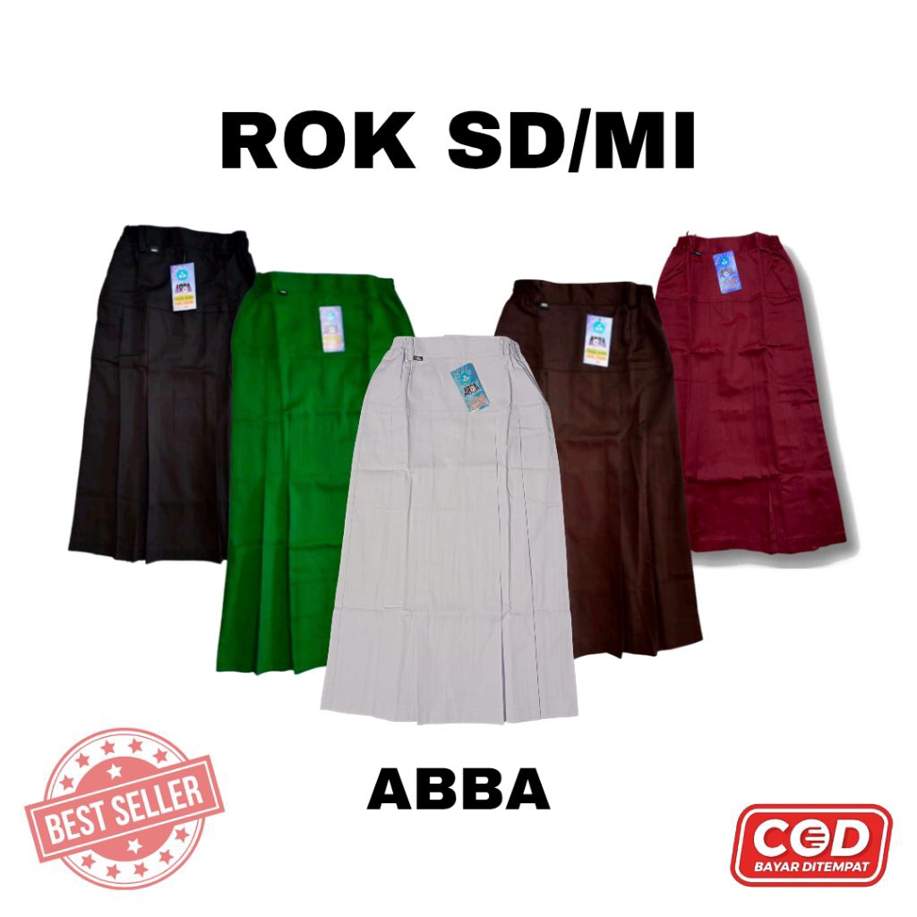 Seragam Sekolah ABBA - Rok Panjang SD/MI Turun Pinggang (Turping)