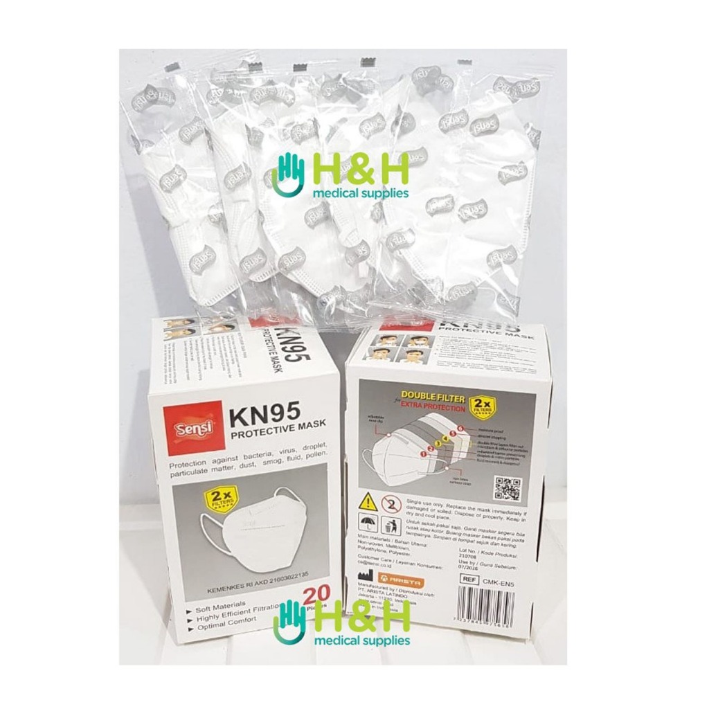 Masker Sensi Kn95 Original / Masker kn95 Sensi Medis/ Masker Sensi Box kn95 Original / masker Sensi 