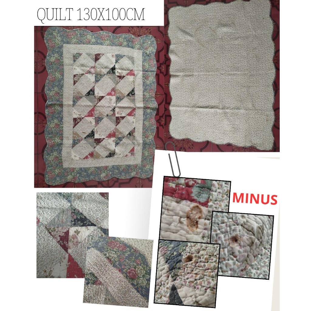 Preloved Patchwork Quilt 130x100cm