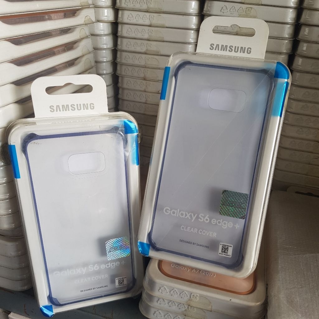 Samsung Galaxy S6 Edge plus Clear Cover Case Original Resmi - Casing Transparan