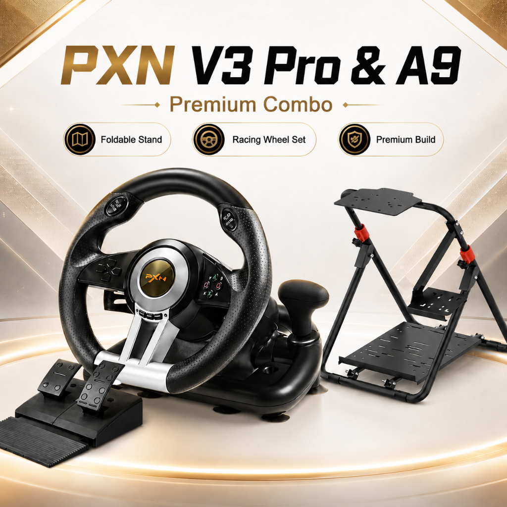 Combo PXN V3 PRO and A9 Steering Wheel Stand