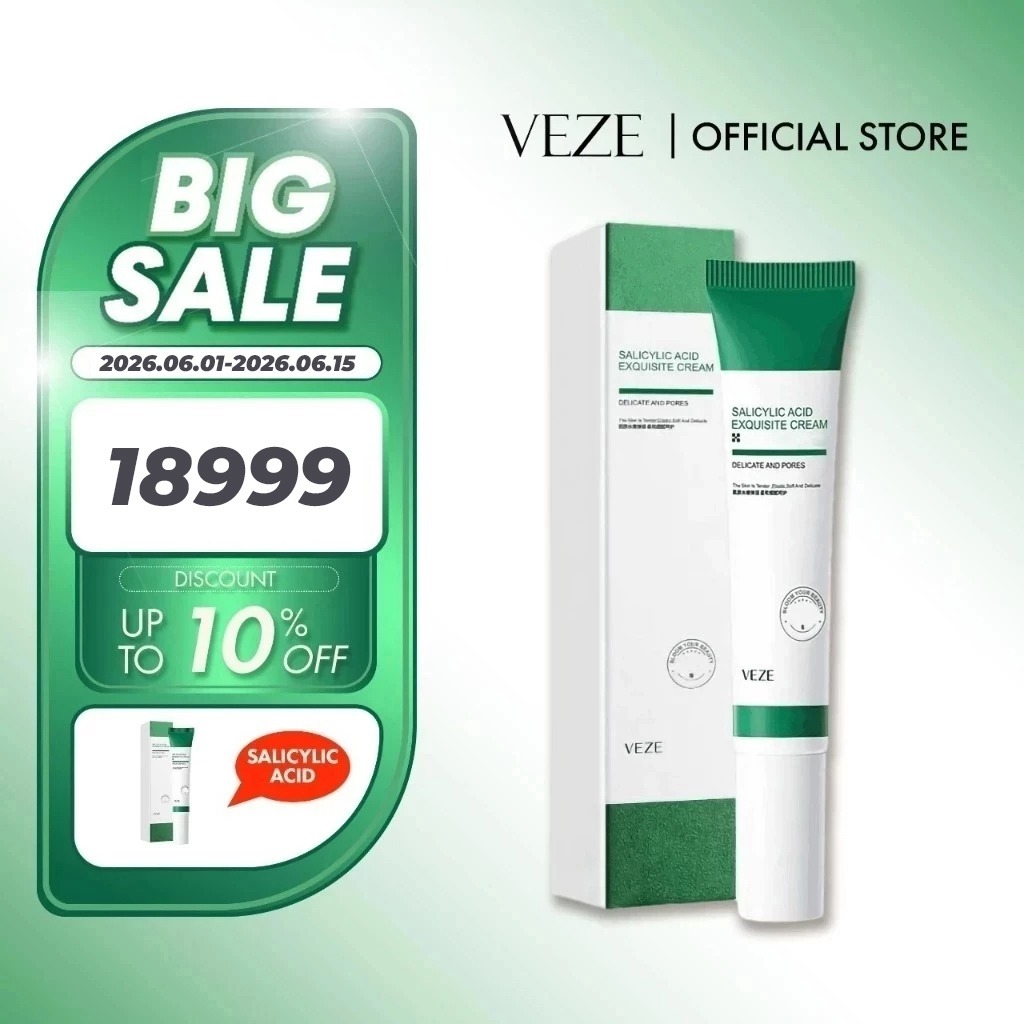 [BPOM] - VEZE Krim Wajah Asam Salisilat Penghilang Jerawat Komedo Dan Menghaluskan Pori-Pori 20gram 