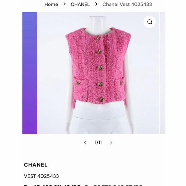chanel***vest tweed